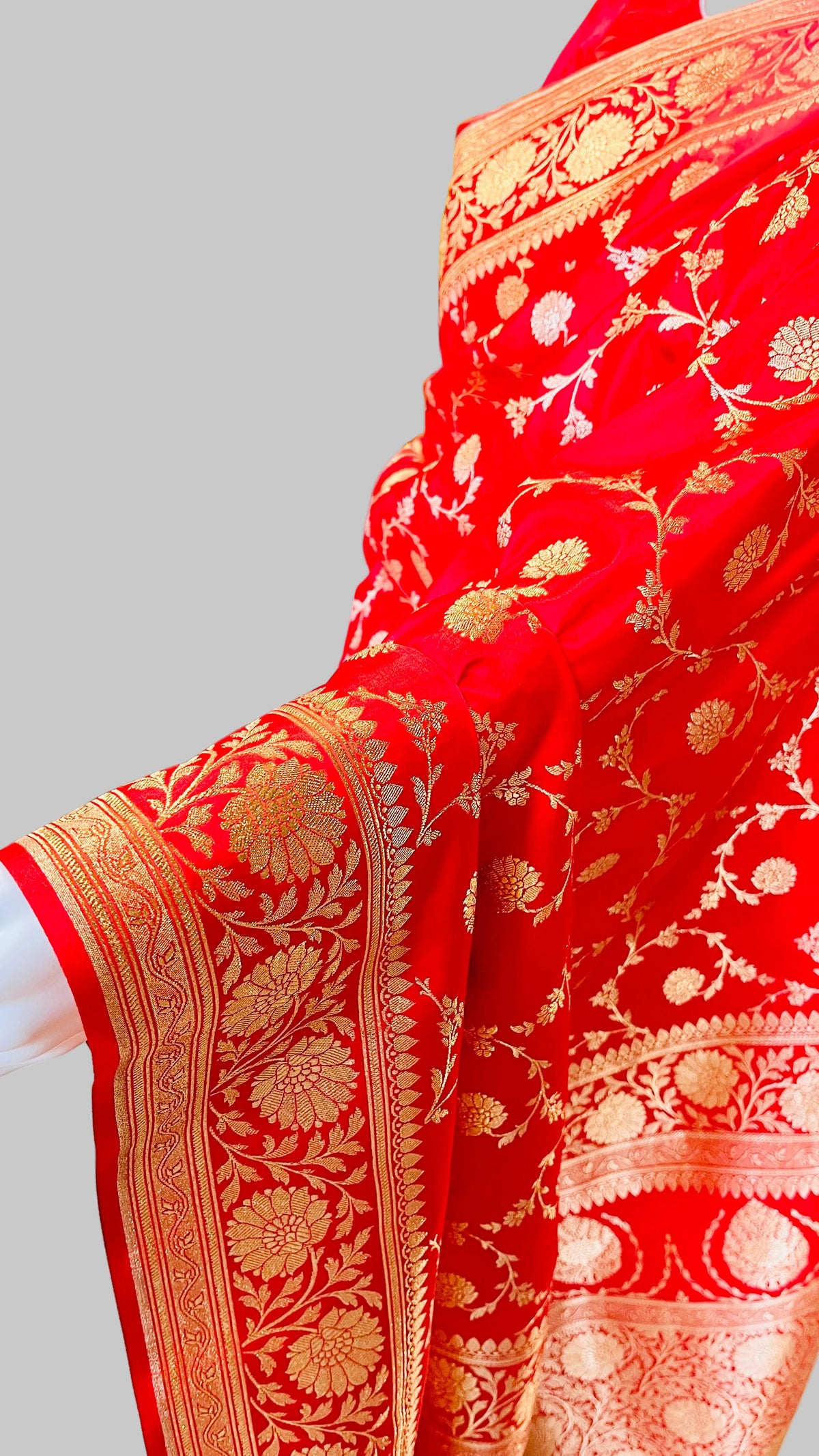 Red Banarasi Silk Saree