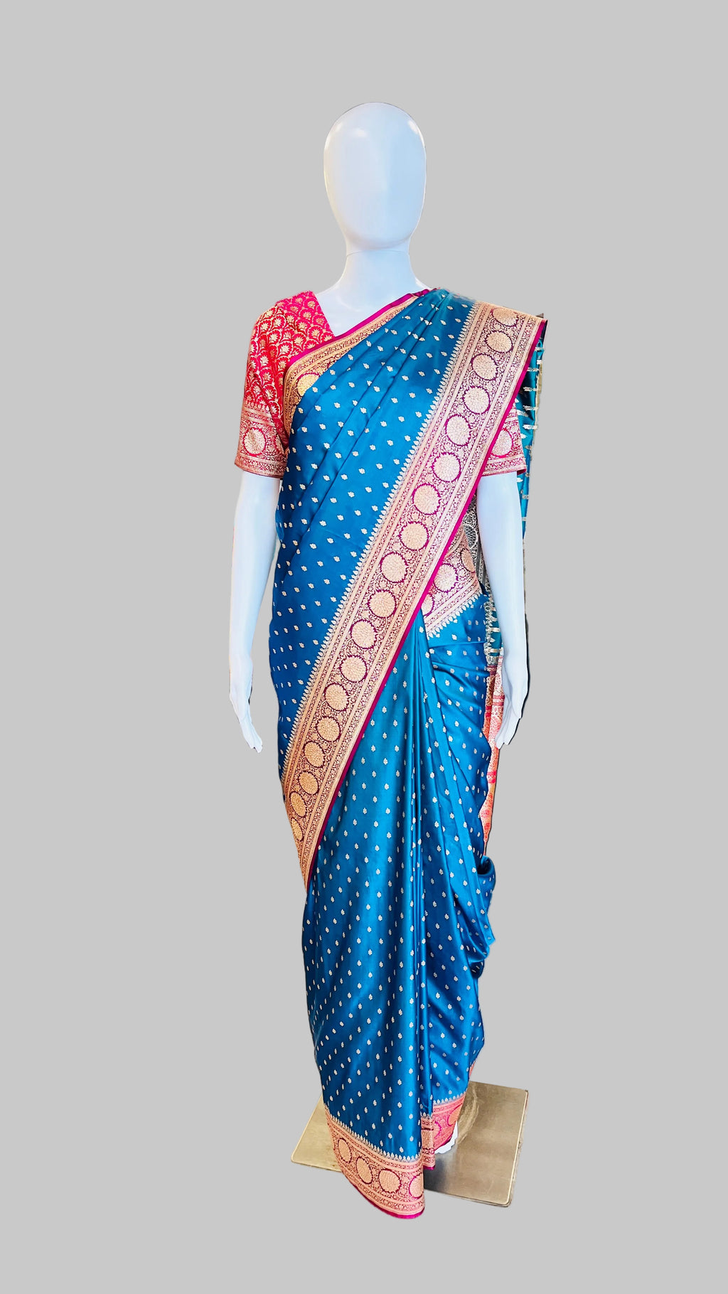Royal Blue Banarasi Silk Saree