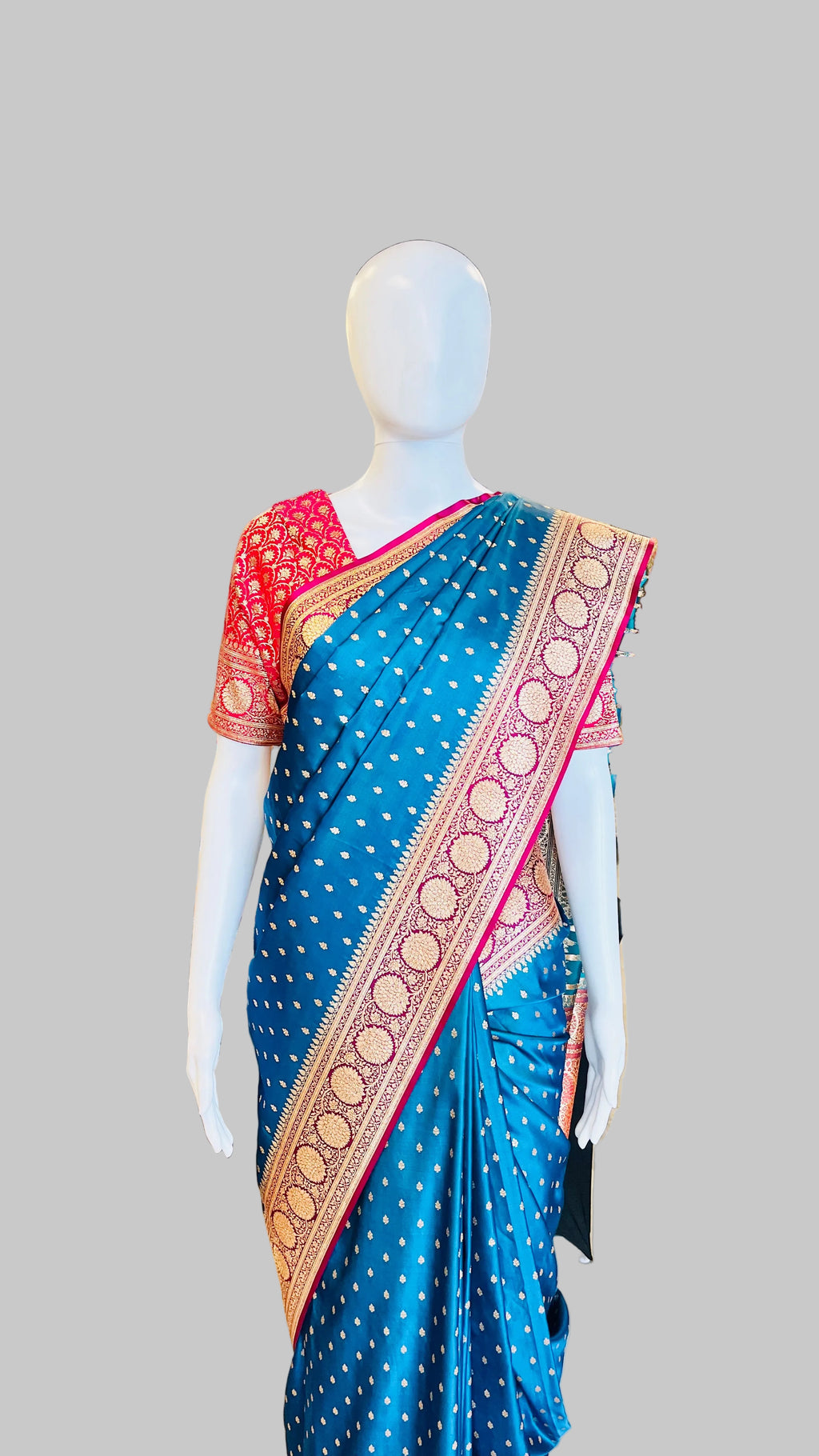 Royal Blue Banarasi Silk Saree