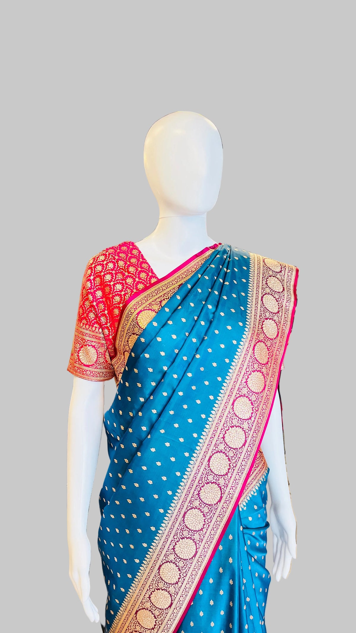 Royal Blue Banarasi Silk Saree