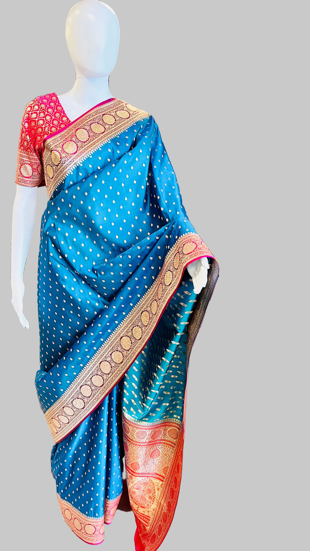 Royal Blue Banarasi Silk Saree
