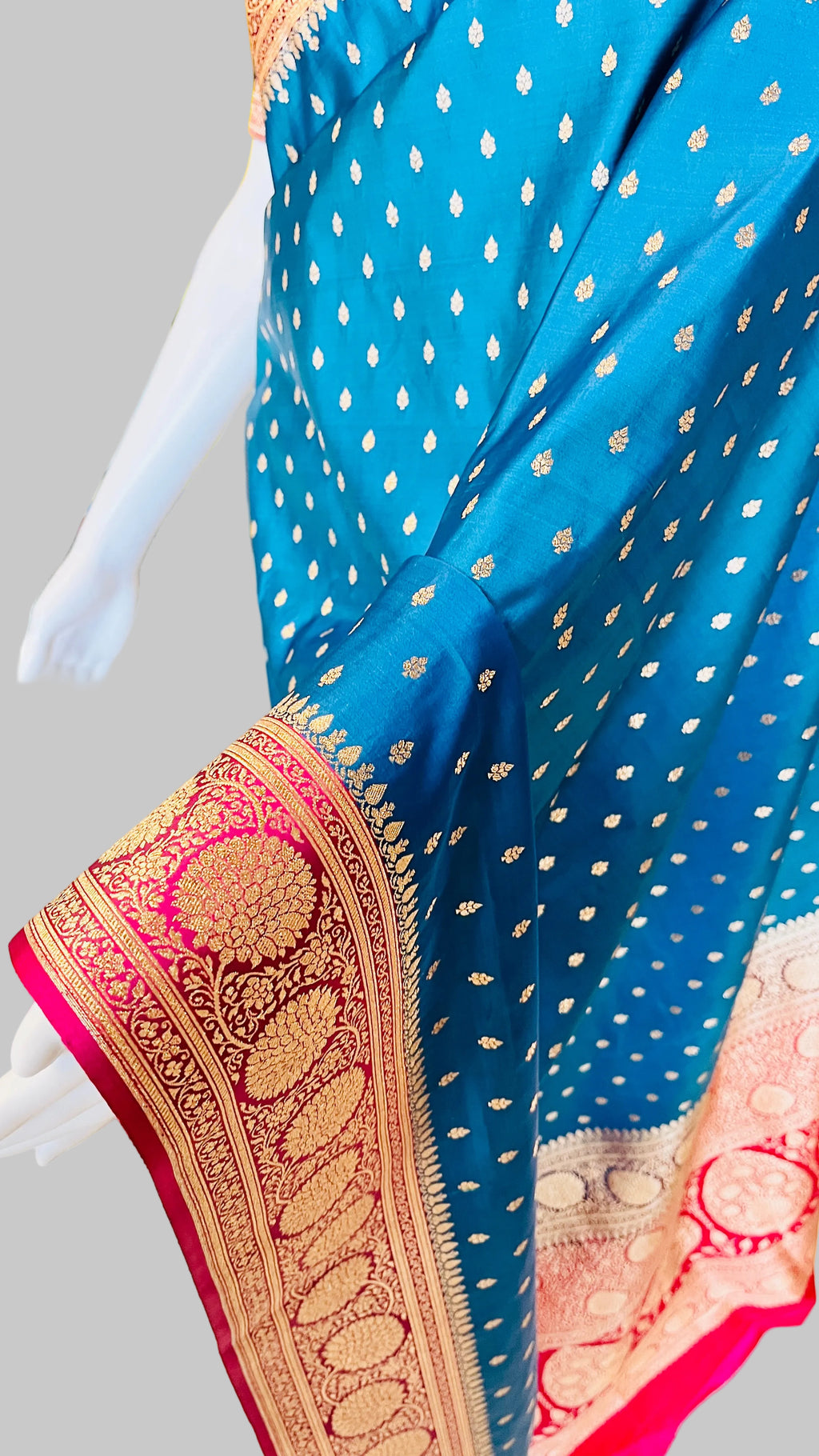 Royal Blue Banarasi Silk Saree