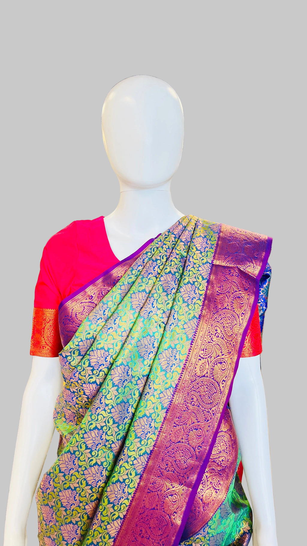 Emerald Green Silk Saree