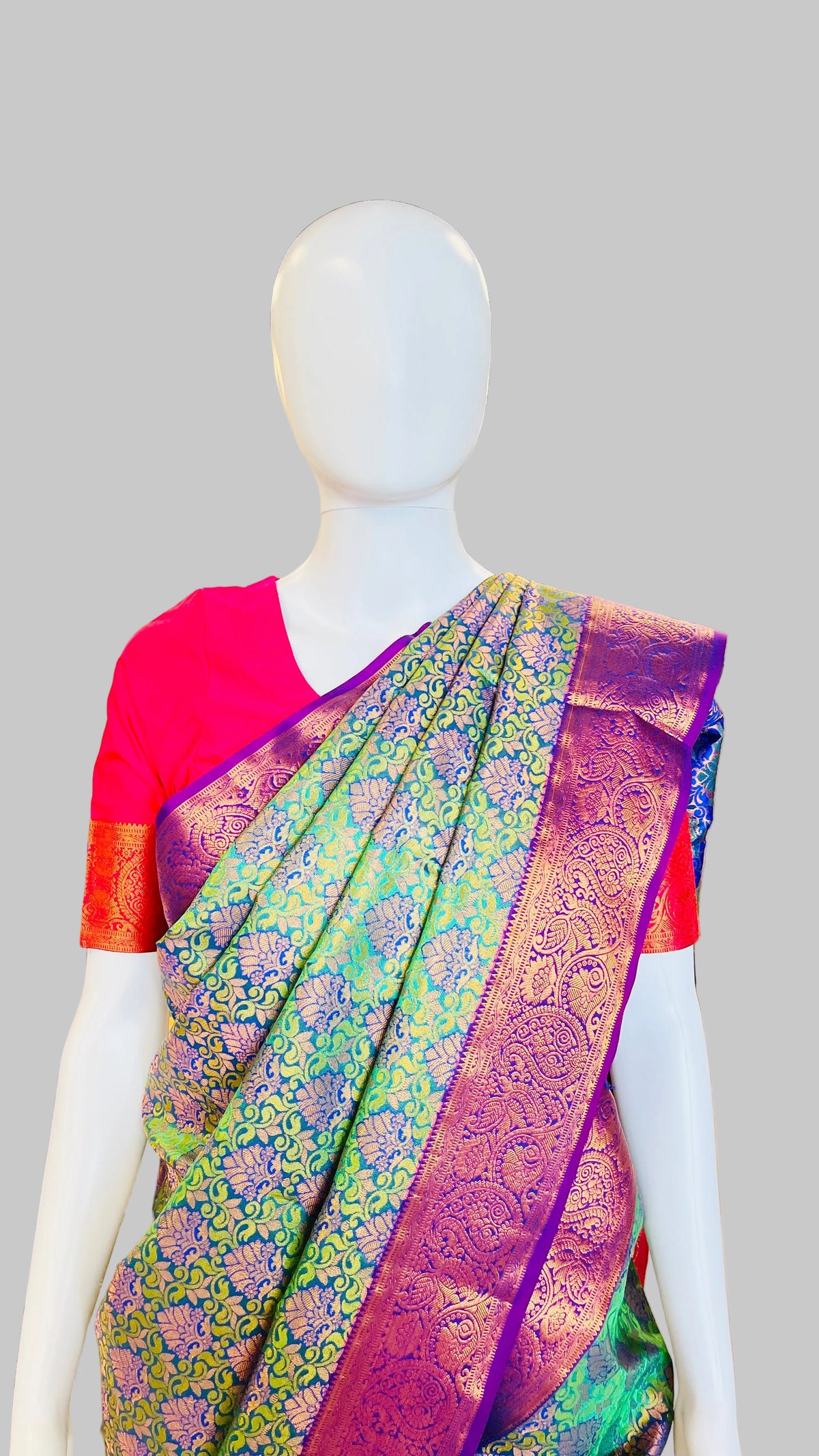 Emerald Green Silk Saree