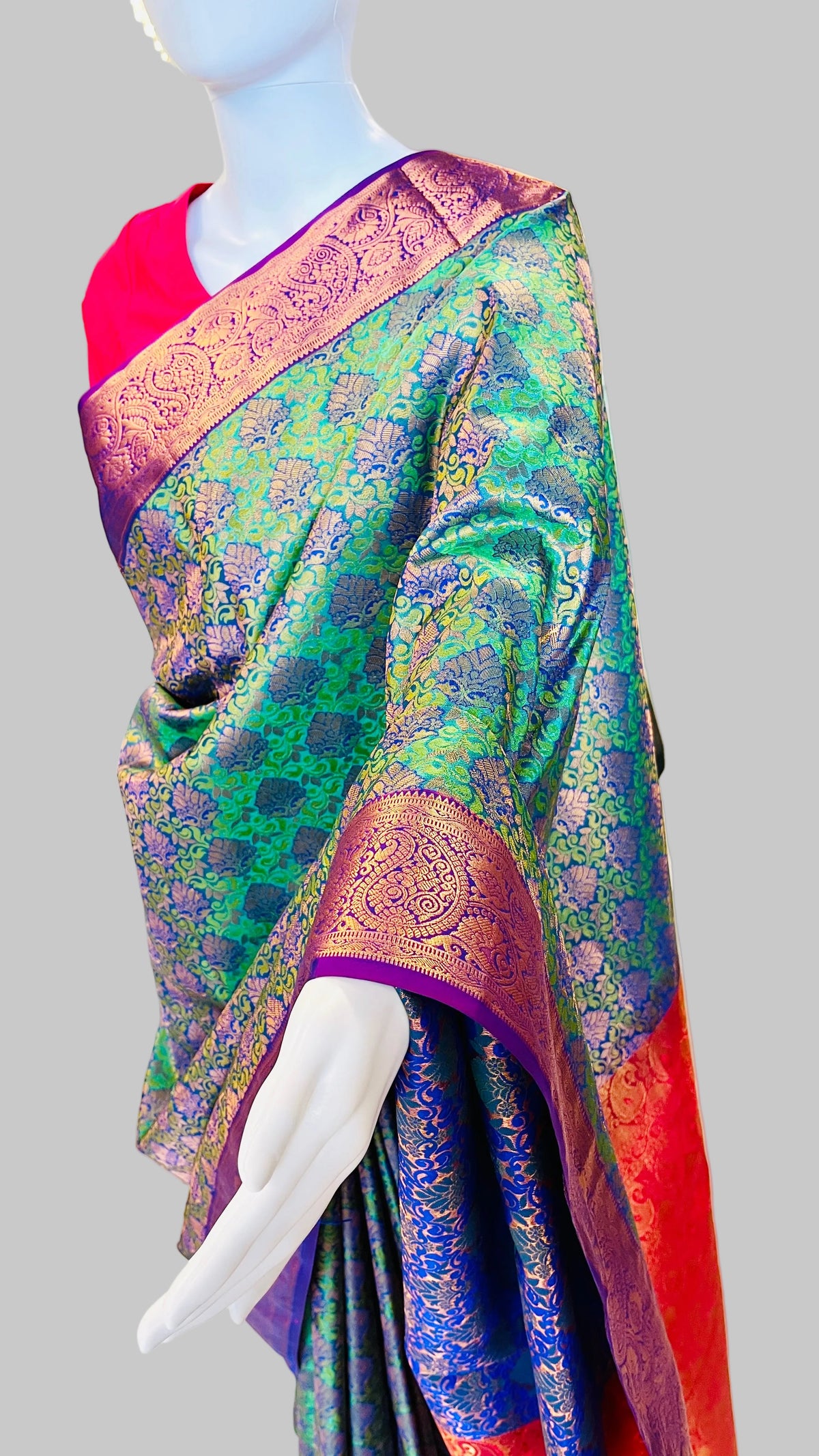Emerald Green Silk Saree