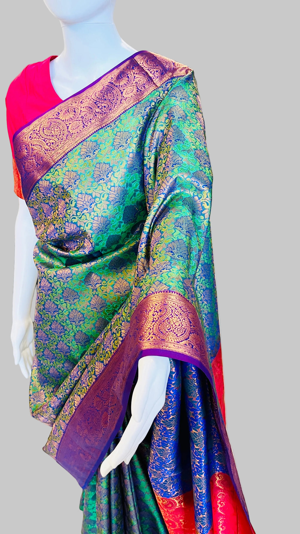 Emerald Green Silk Saree