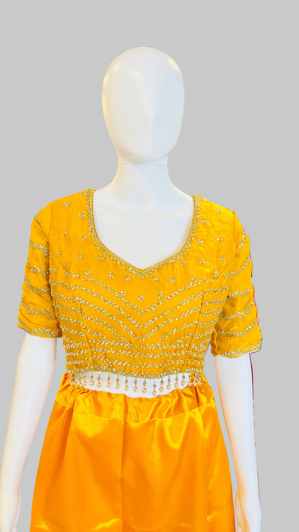 Mustard Yellow Color Saree