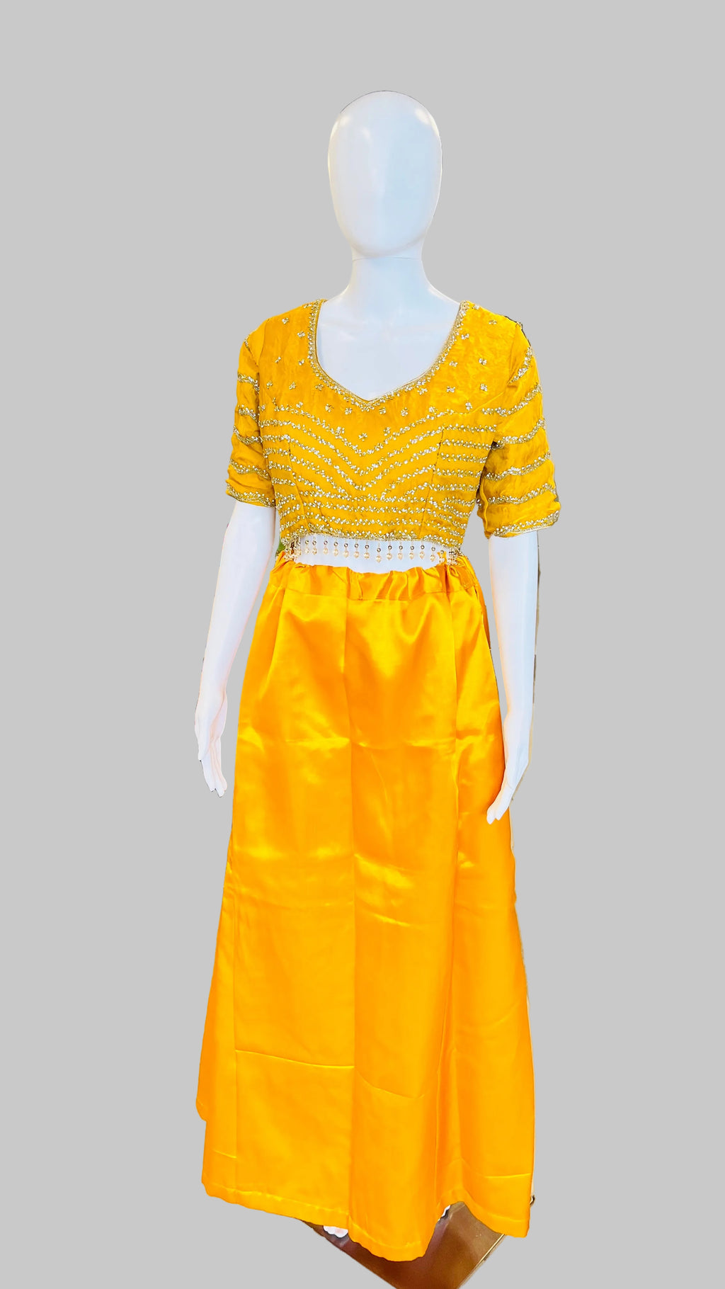 Mustard Yellow Color Saree