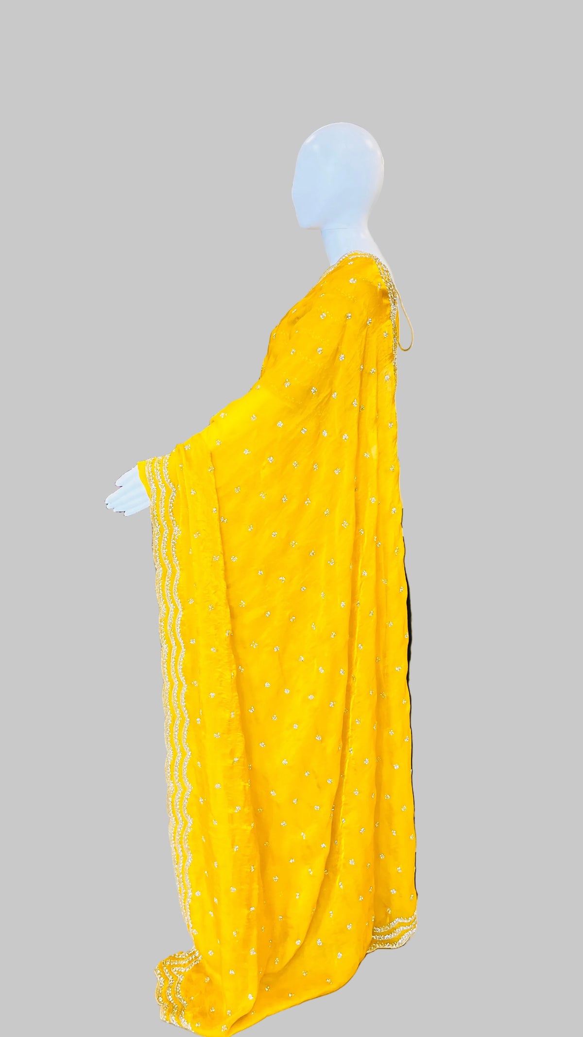 Mustard Yellow Color Saree