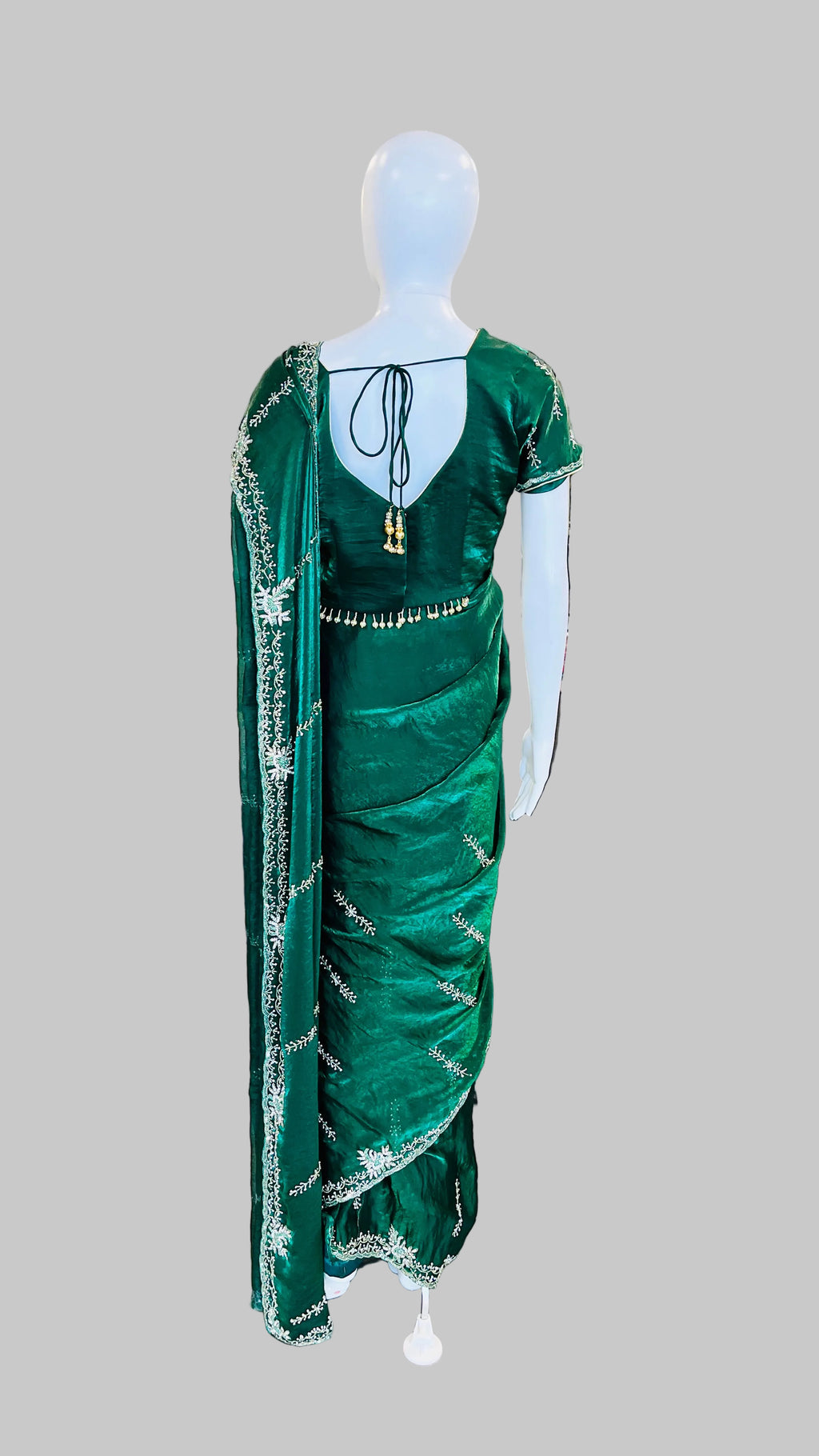 Dark Green Saree