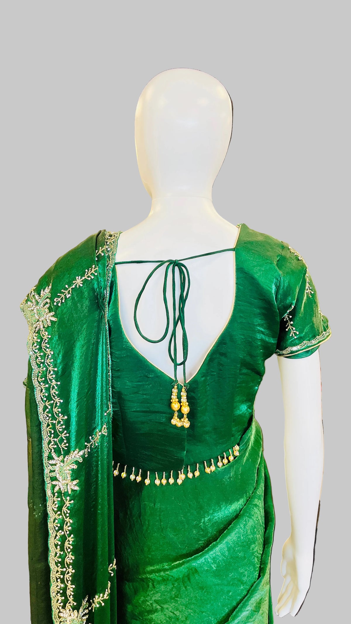 Dark Green Saree