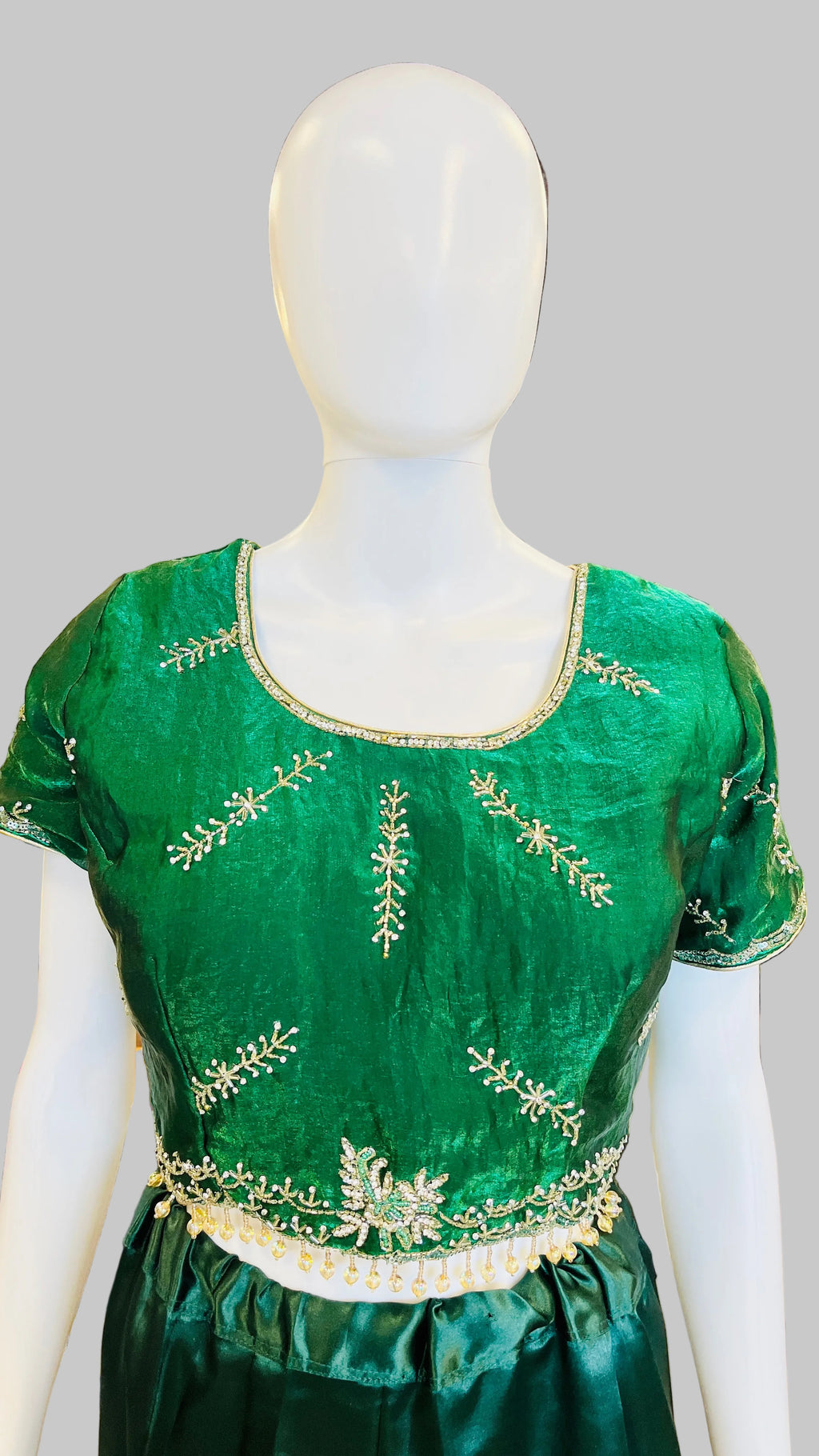 Dark Green Saree