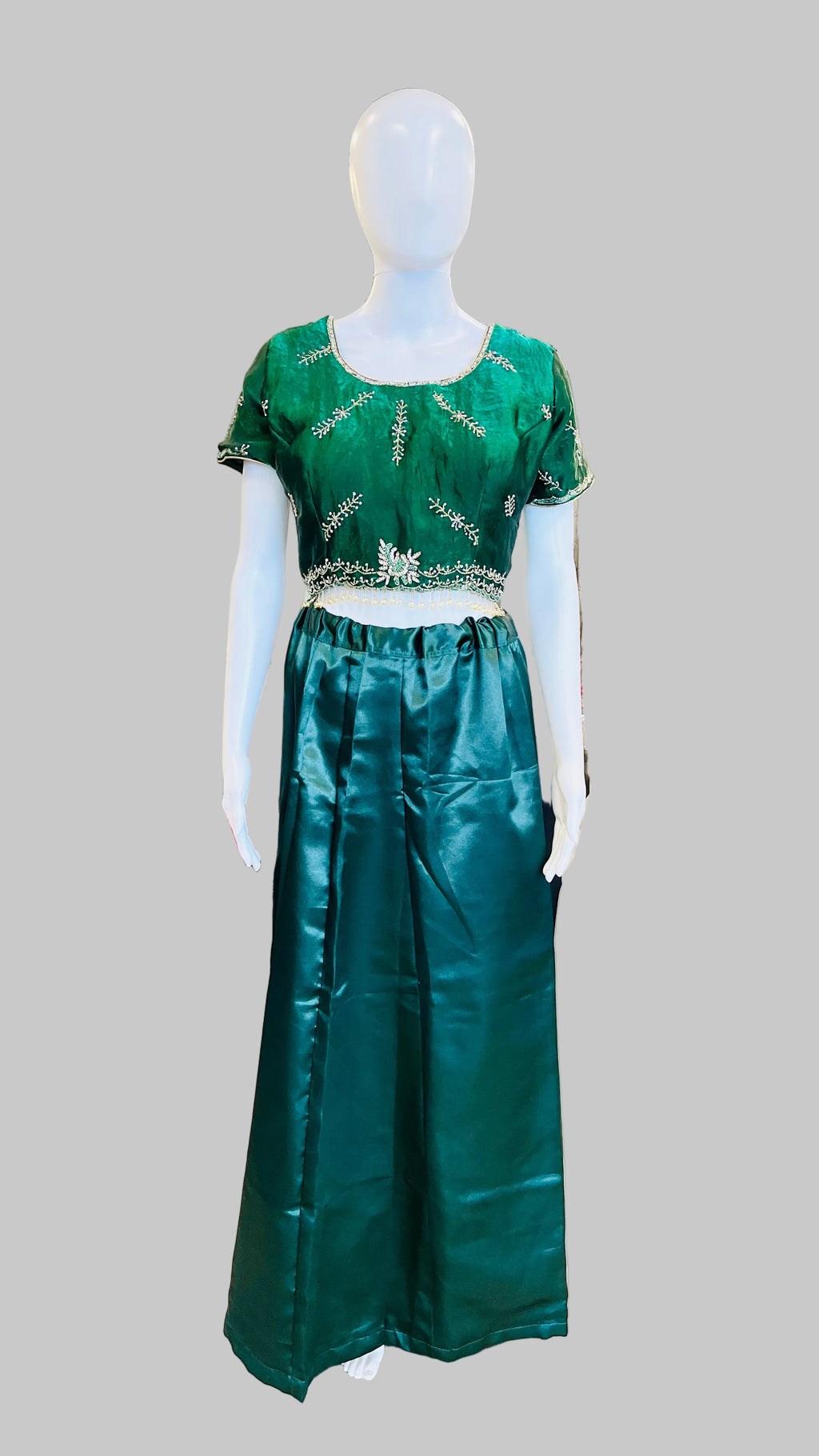 Dark Green Saree