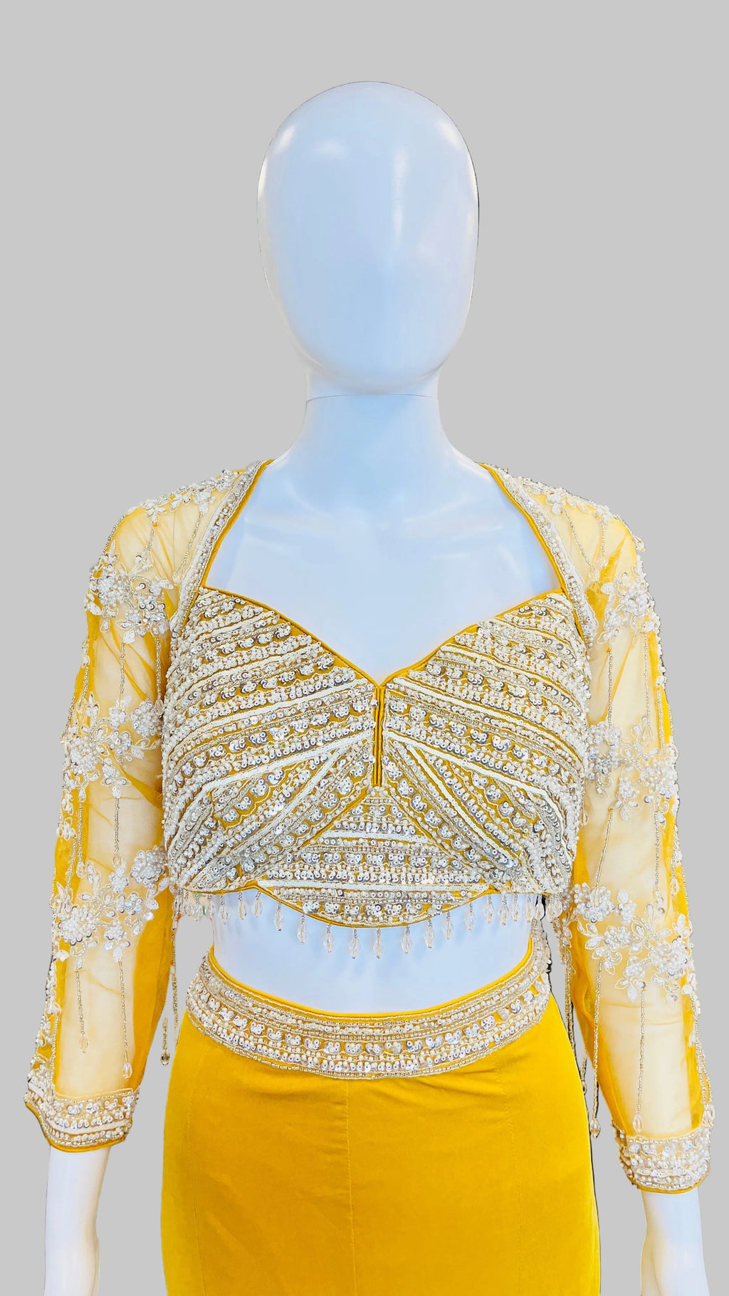 Indo-Western Pre-Draped Saree Set