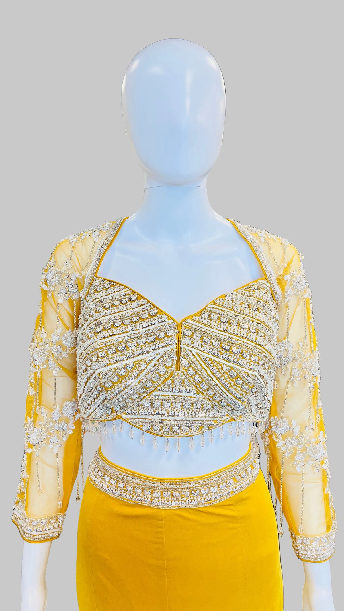 Indo-Western Pre-Draped Saree Set
