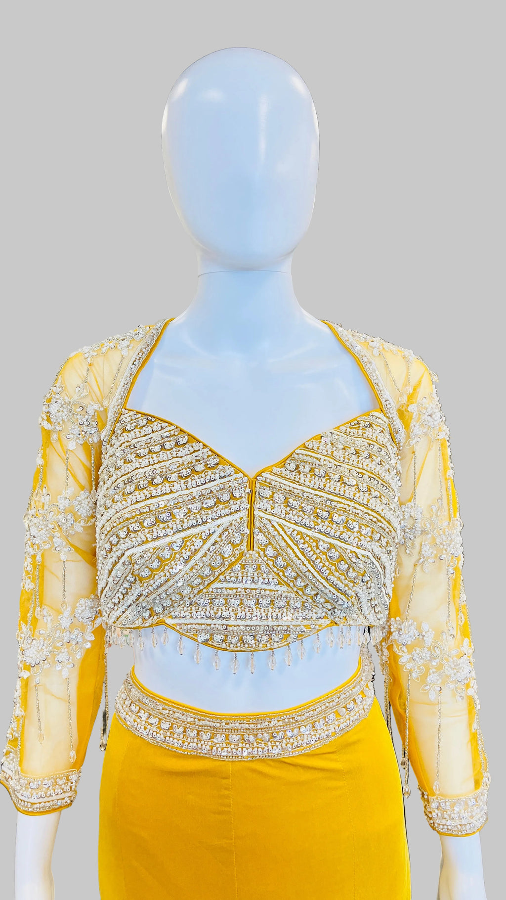 Indo-Western Pre-Draped Saree Set