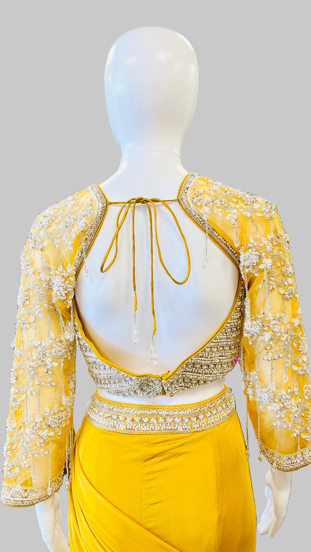 Indo-Western Pre-Draped Saree Set