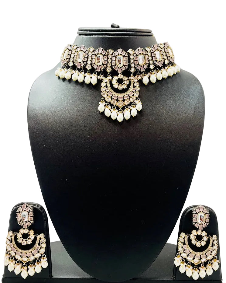 White Kundan Choker Set