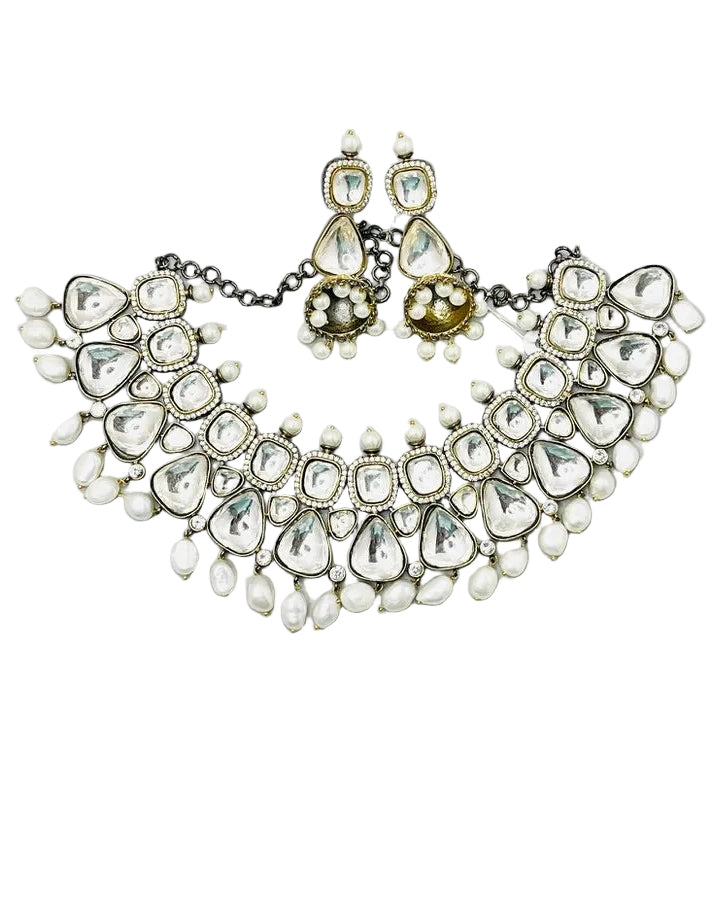 White Kundan Choker Set