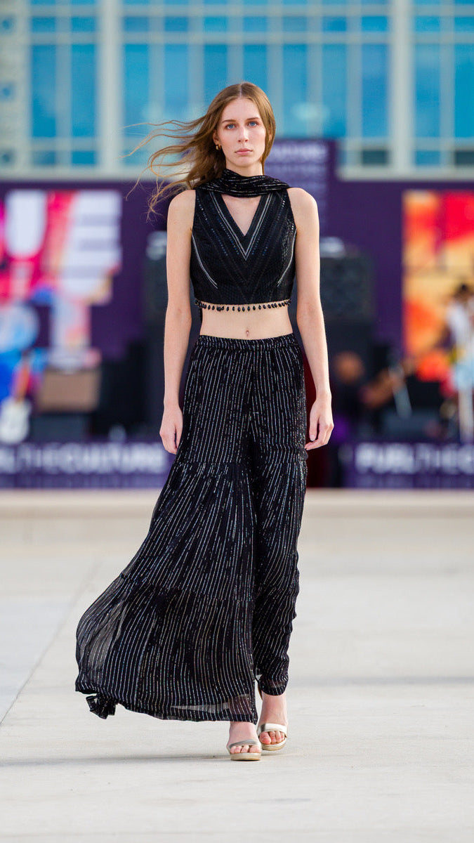 Black Sharara Set