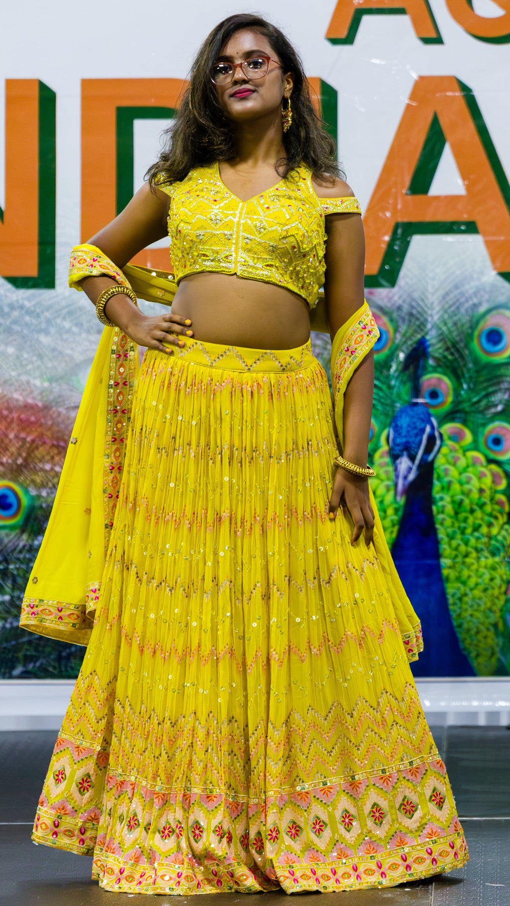 Mustard Yellow Color Lehnga Set