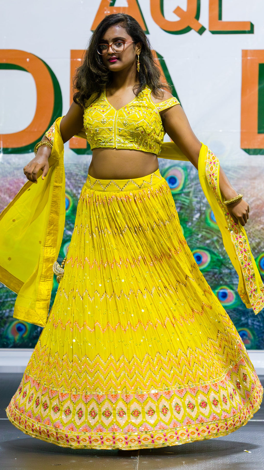 Mustard Yellow Color Lehnga Set