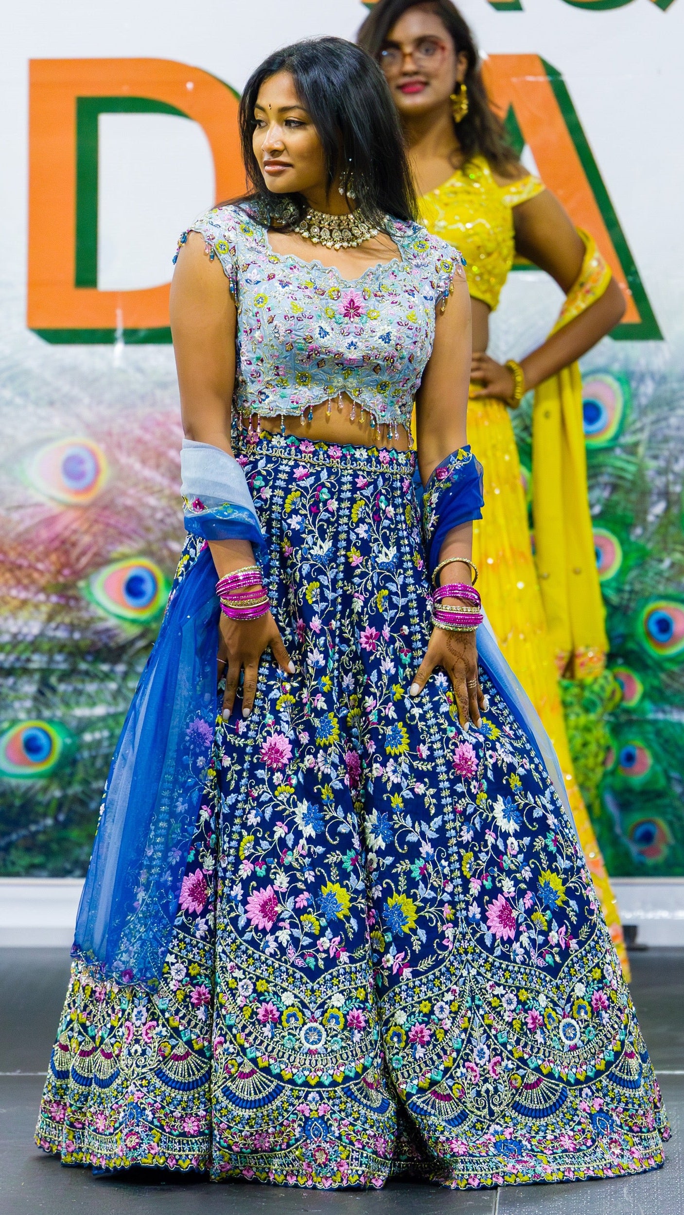 Blue Color Bridal Lehnga Set