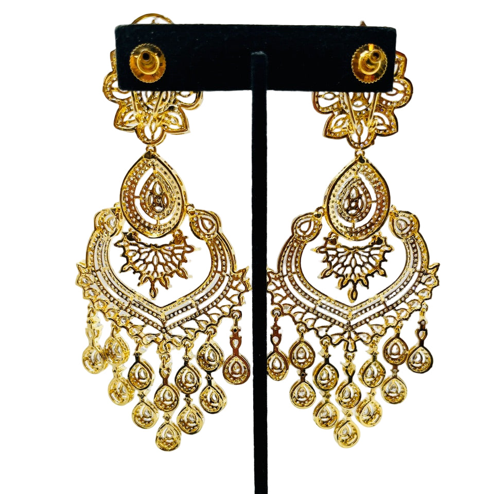 Gold Rhinestone Earrings