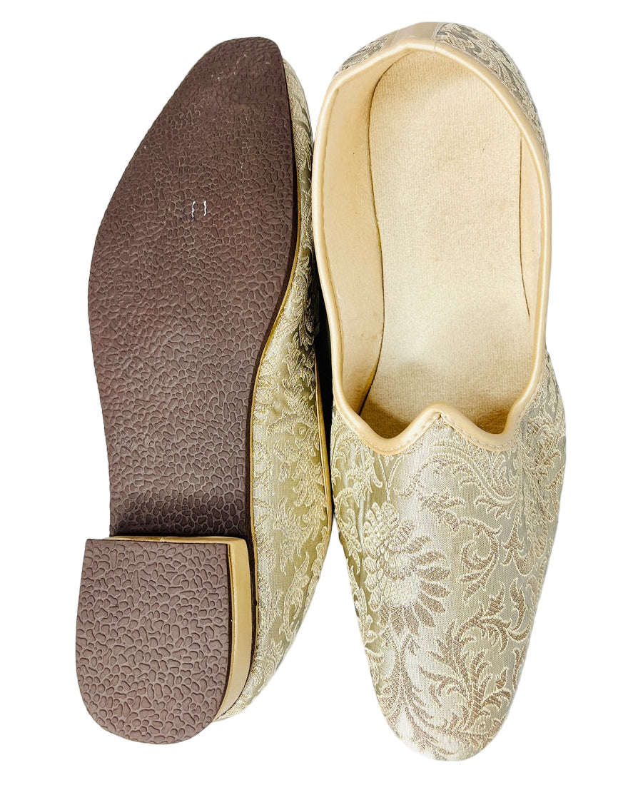 Fancy Grey Embroidered Shoes