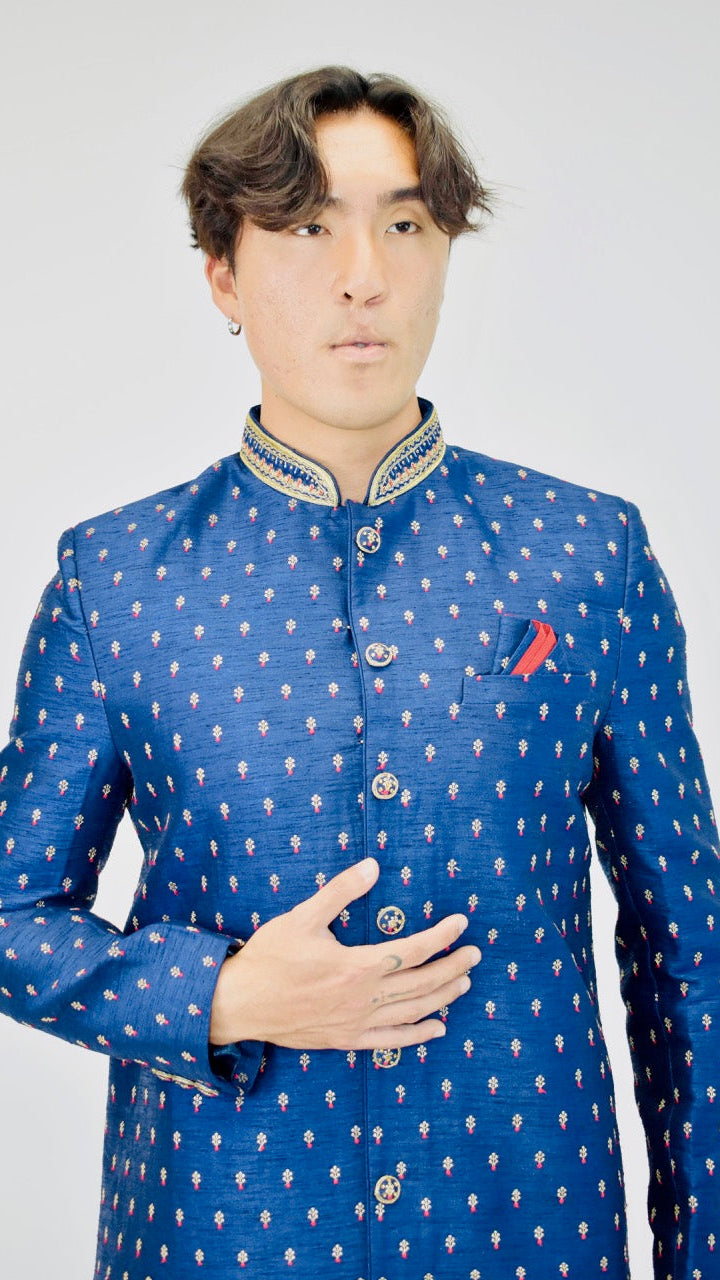 Royal Blue Sherwani Set