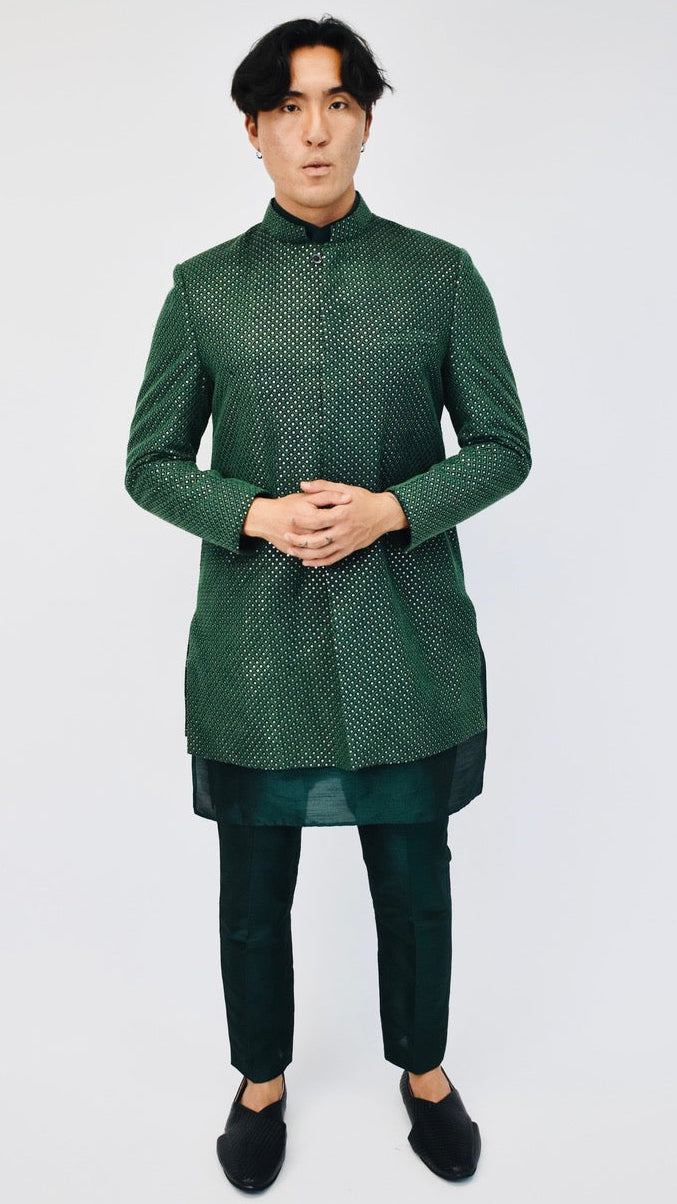 Green Sherwani Set