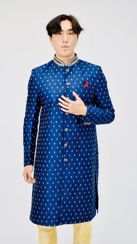 Royal Blue Sherwani Set