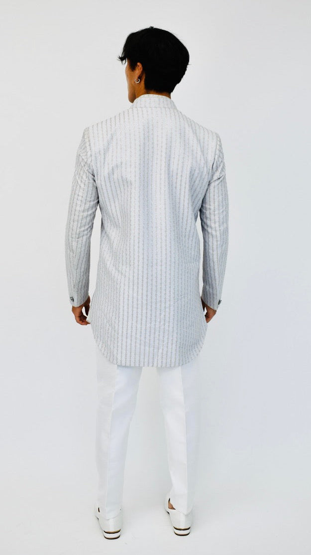 Fancy White Silk Shoes