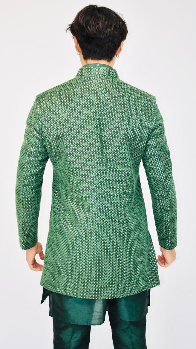 Green Sherwani Set