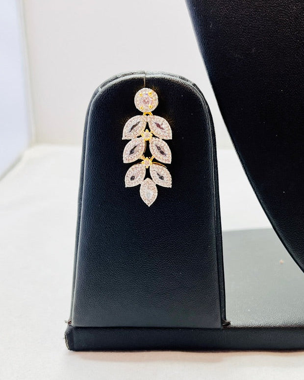 Gold American Diamond Necklace Set