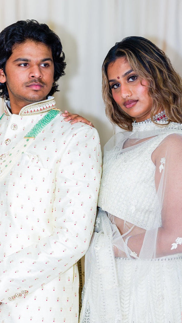 Cream Bridal Lehnga Set