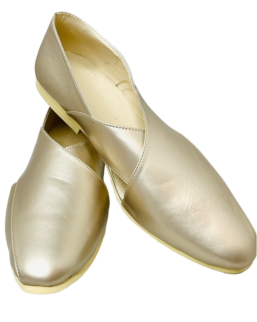 Fancy Grey Leather Shoes