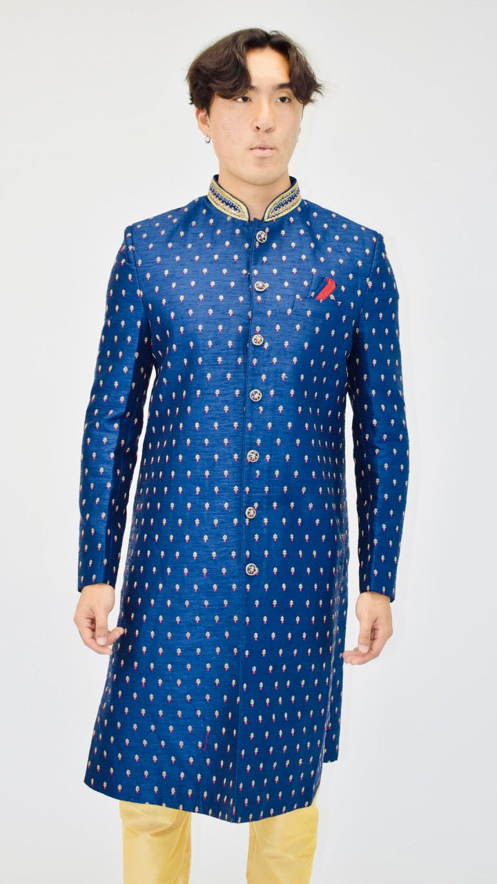 Royal Blue Sherwani Set