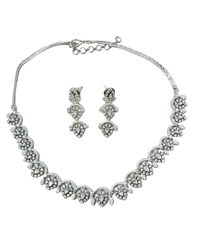 Fancy American Diamond Necklace Set
