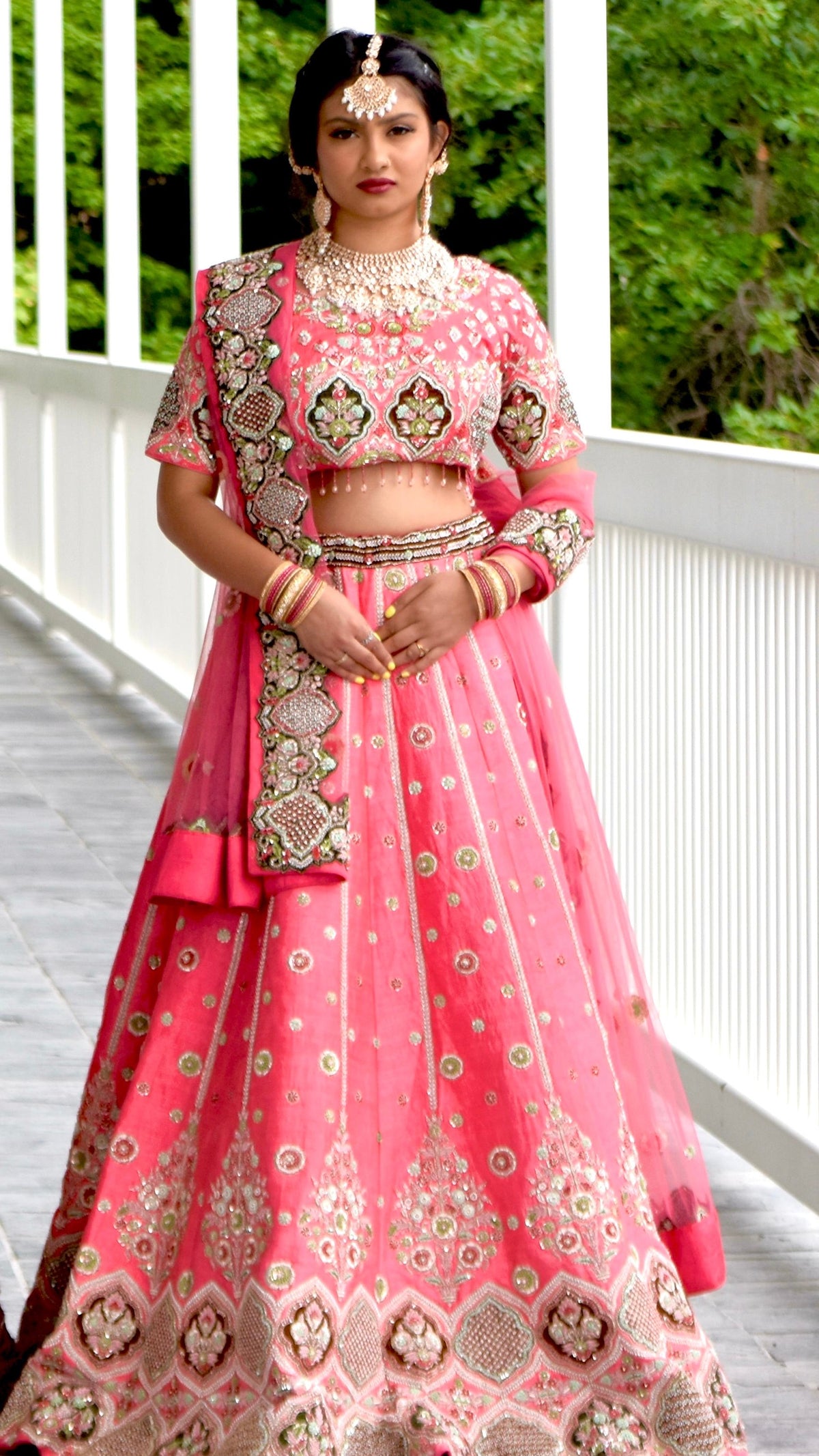 Pink Color Bridal Lehnga Set