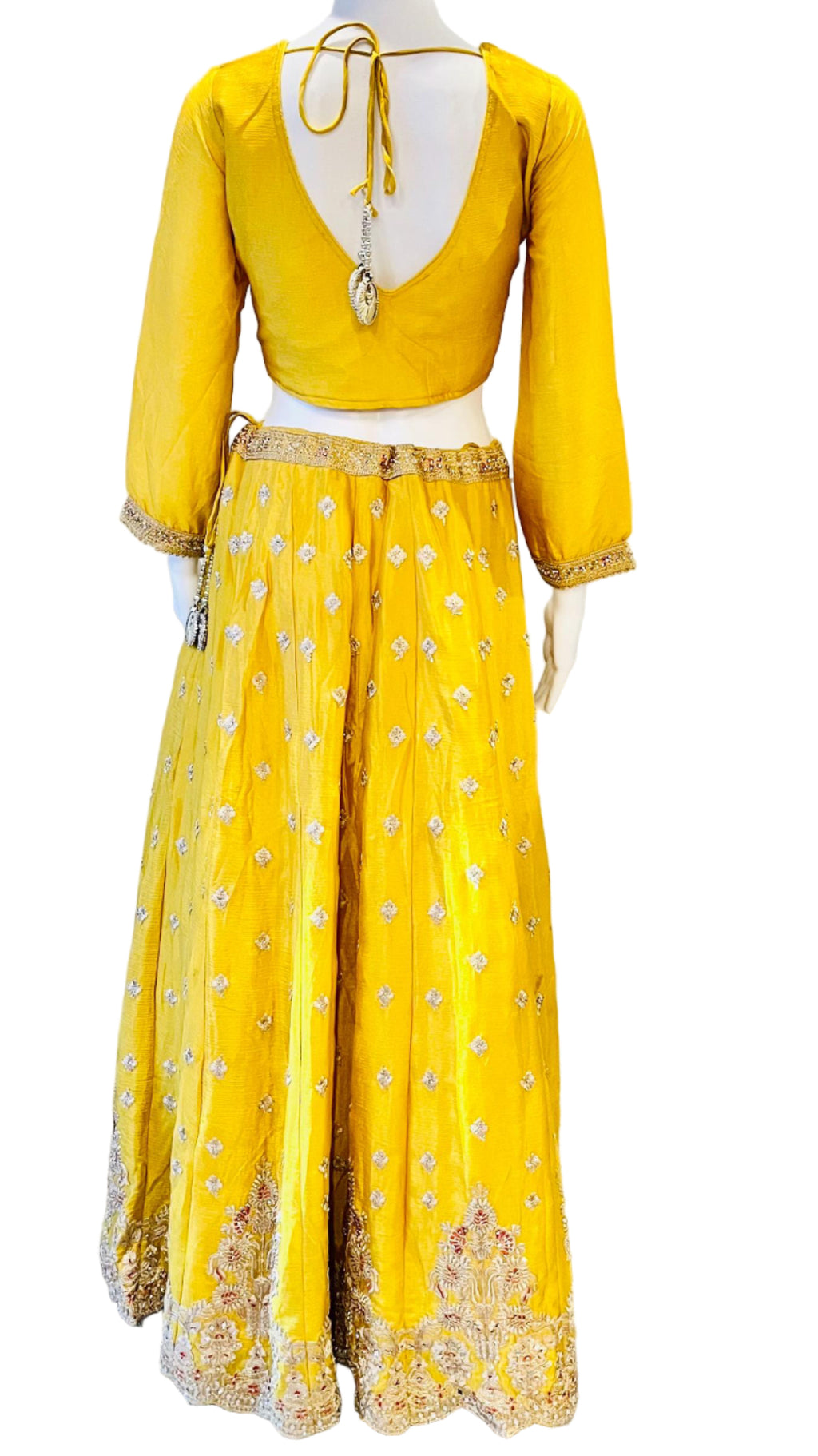 Embroidered Yellow Lehnga