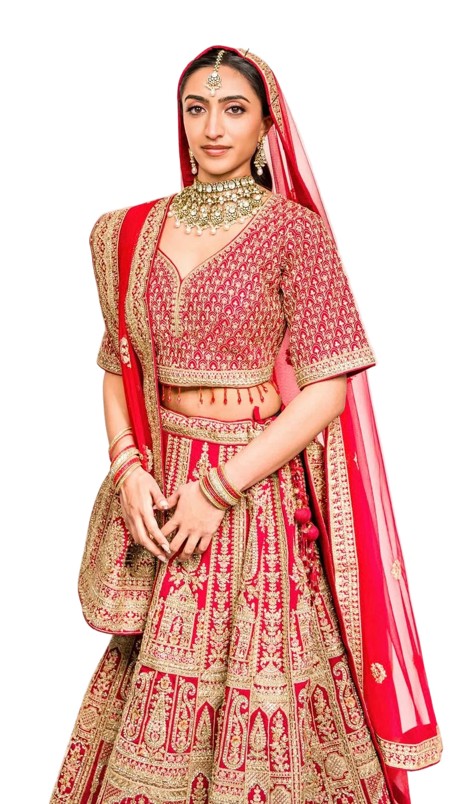 Red Color Bridal Lehnga Set