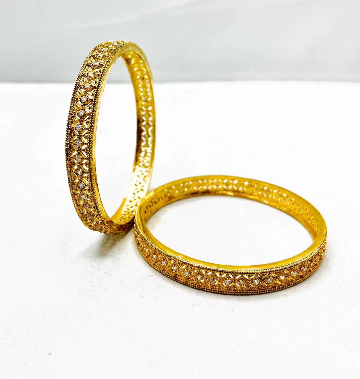 Golden Rhinestones Bangles