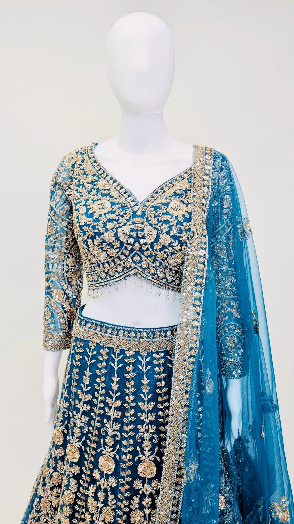 Blue Bridal Lehnga