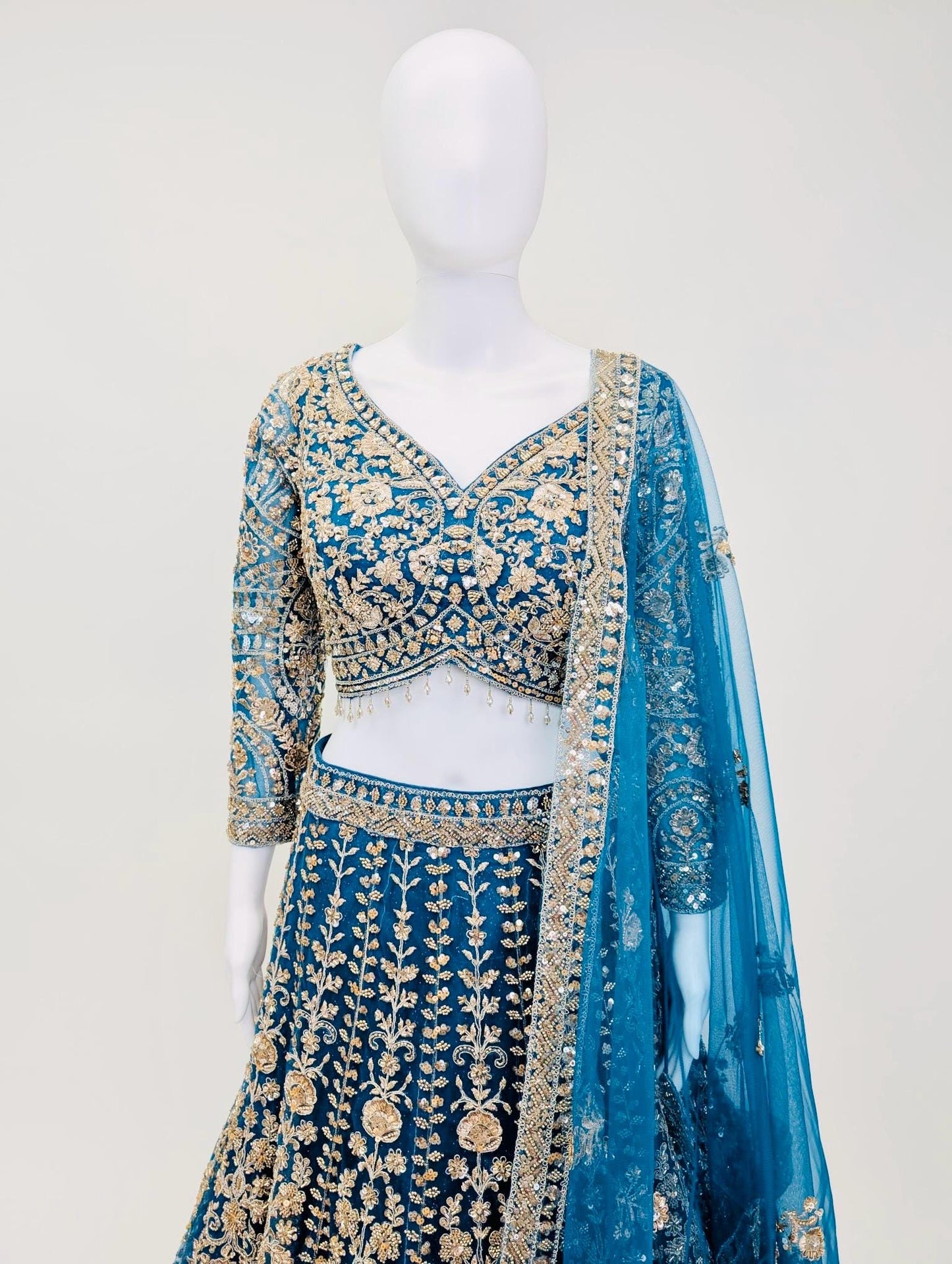 Dark Blue Bridal Lehnga