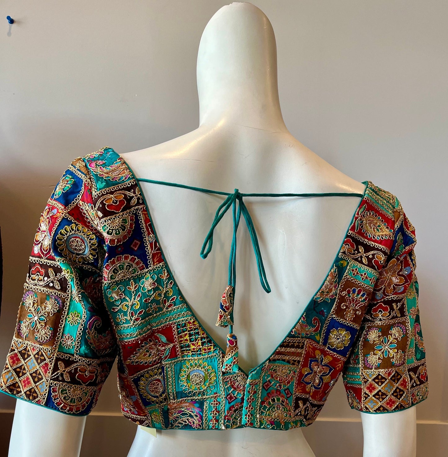 Green Embroidered Blouse