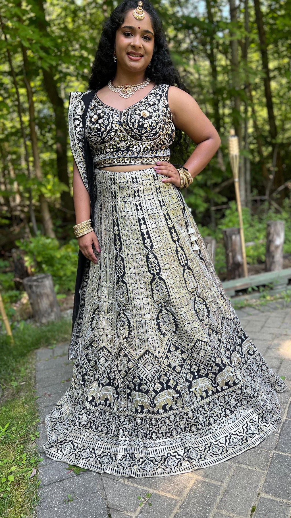 Black & Silver Lehnga