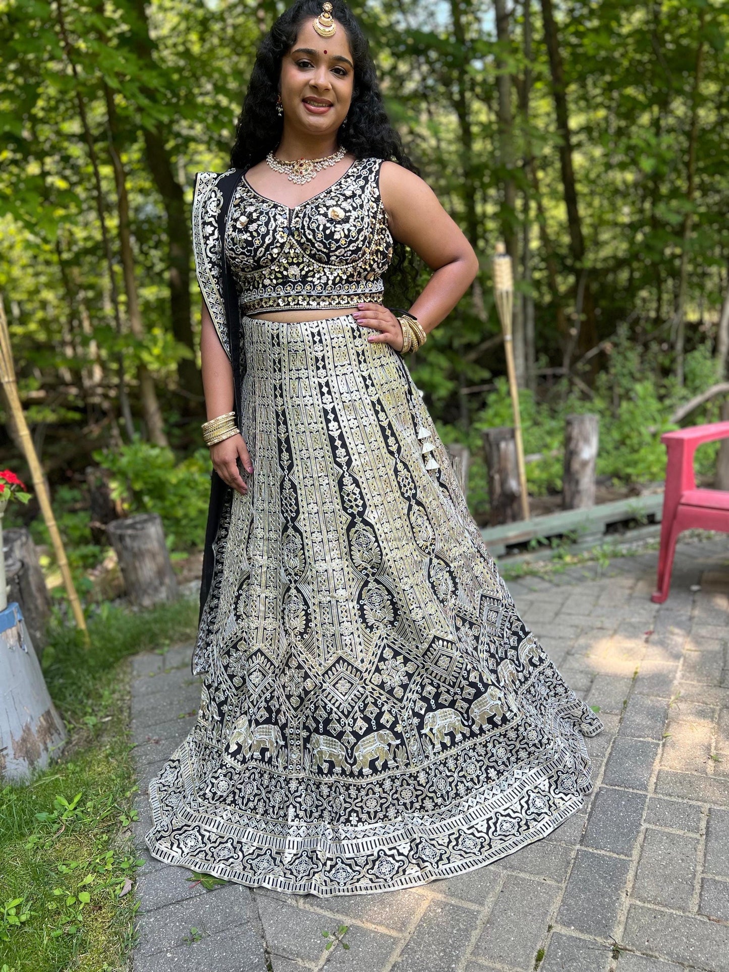 Black & Silver Lehnga