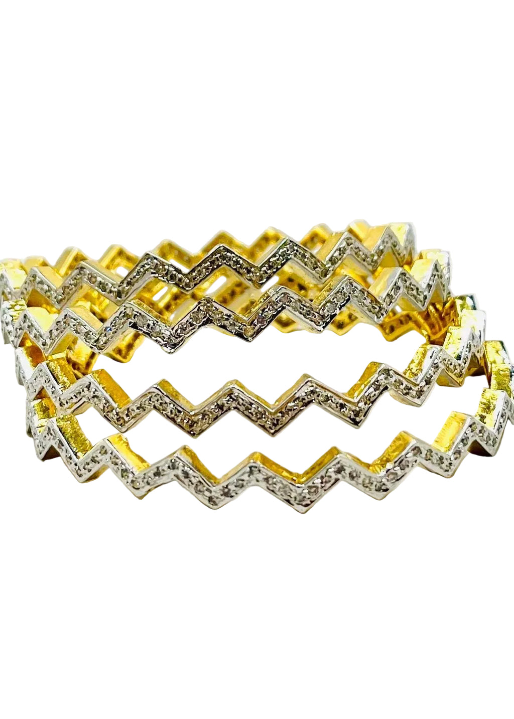 Zig Zag  Stones  Bangles