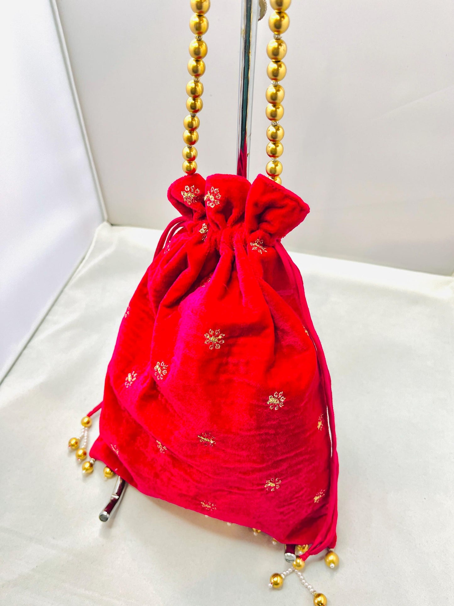 Dark Red Velvet Color Bag